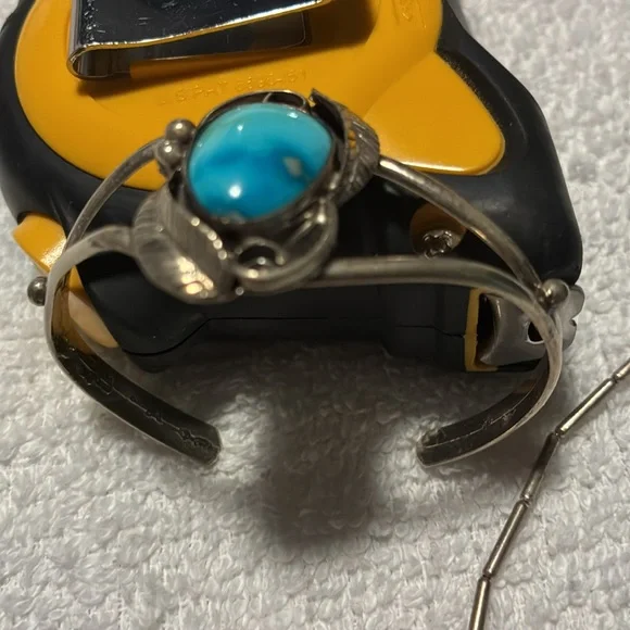 4 pieces - Turquoise & sterling Silver - Picture 4 of 8